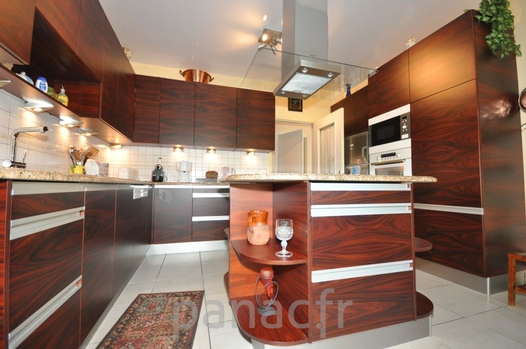 Meubles de cuisine en placage en bois naturel 
