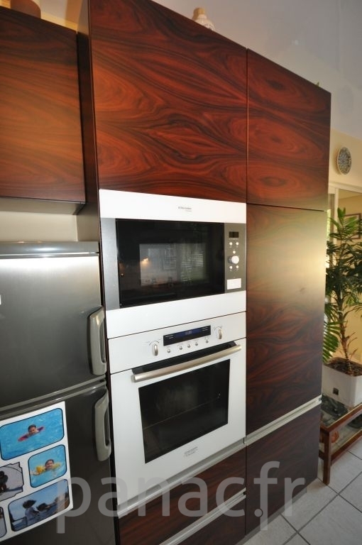 Meubles de cuisine en placage en bois naturel 