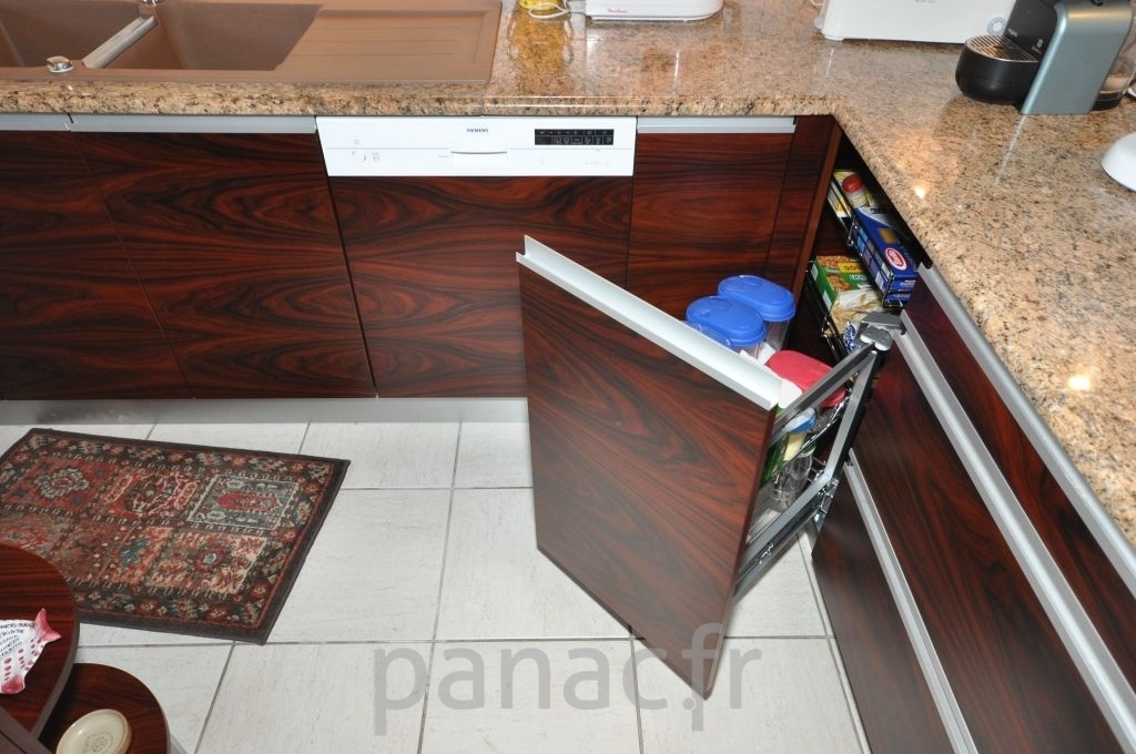 Meubles de cuisine en placage en bois naturel 