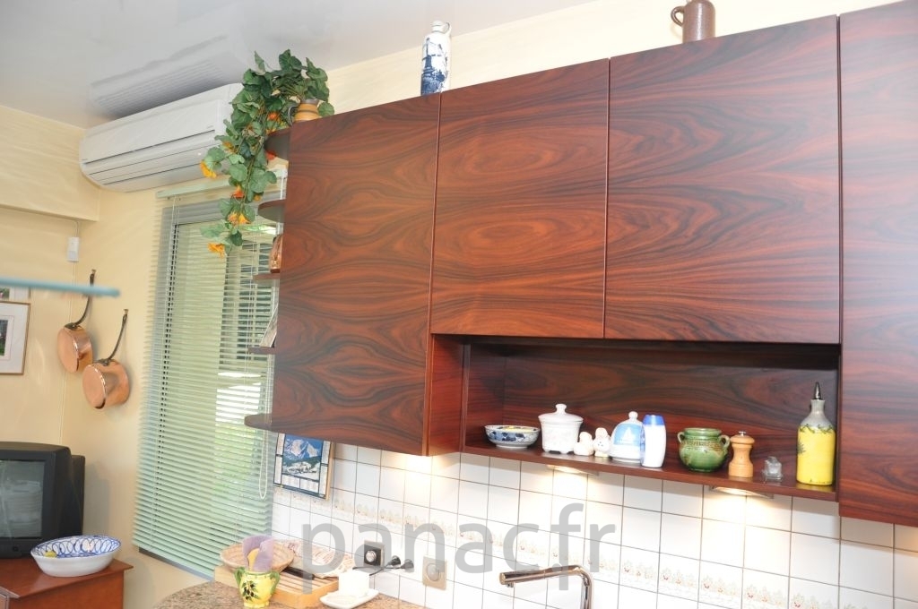 Meubles de cuisine en placage en bois naturel 