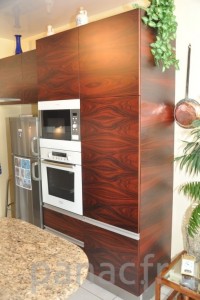 Meubles de cuisine en placage en bois naturel