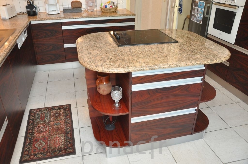 Meubles de cuisine en placage en bois naturel 
