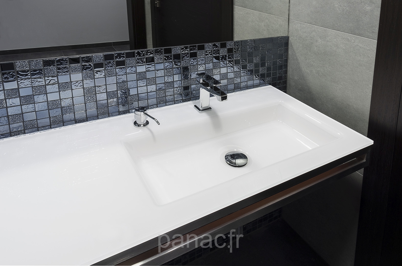 Plan vasque en verre sur mesure