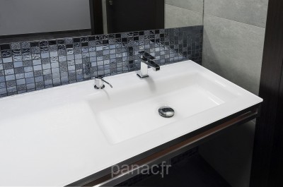 Plan vasque en verre sur mesure