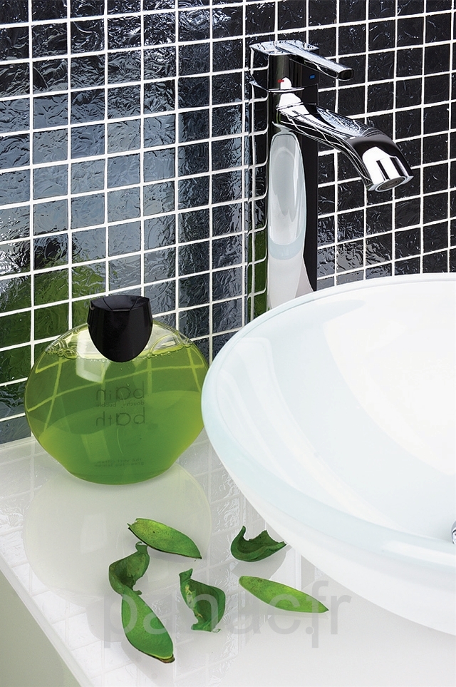 Plan vasque en verre sur mesure