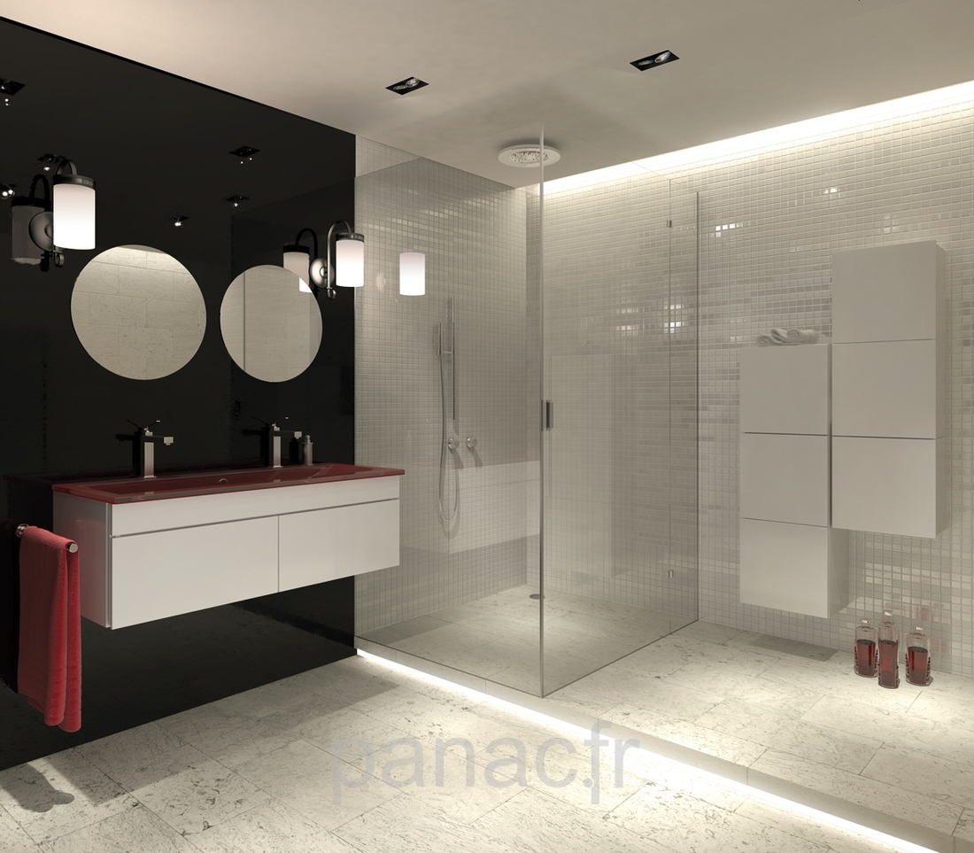 Plan vasque en verre sur mesure