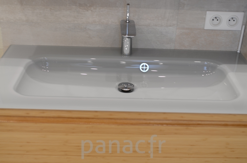 Plan vasque en verre sur mesure