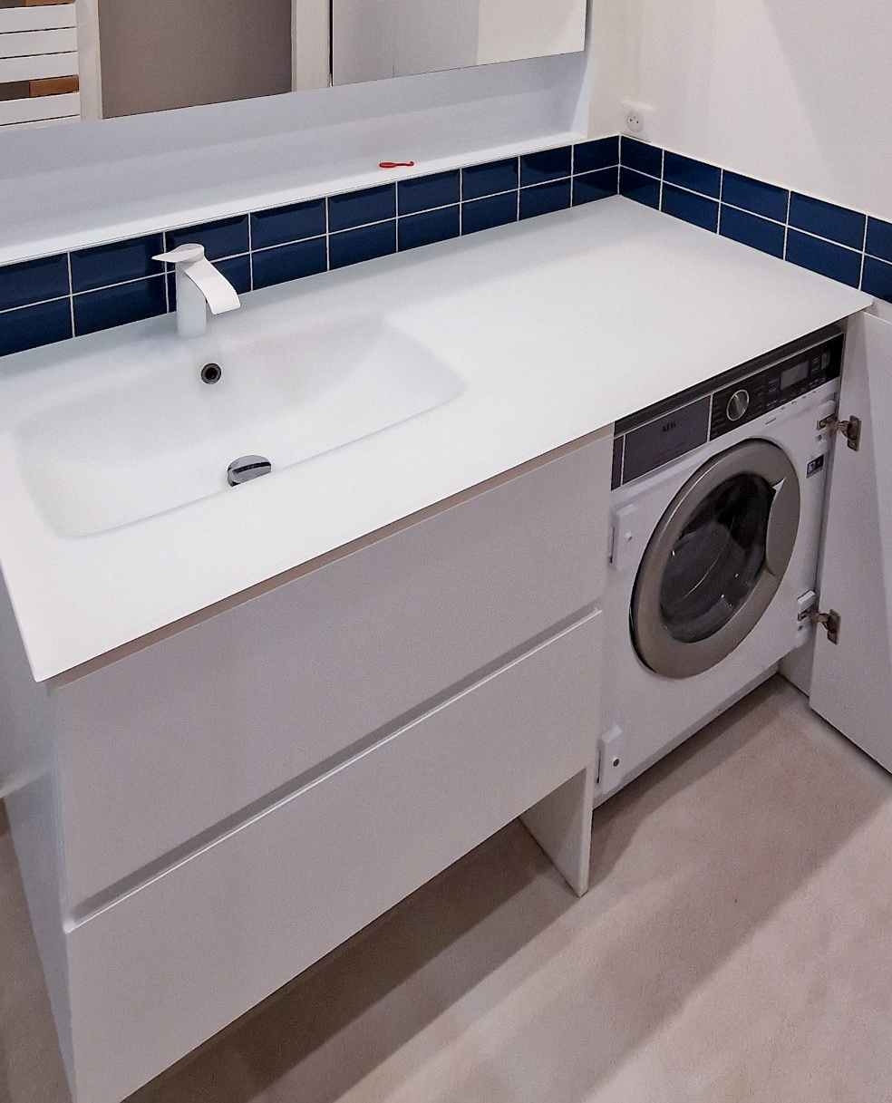 Plan vasque en verre sur mesure