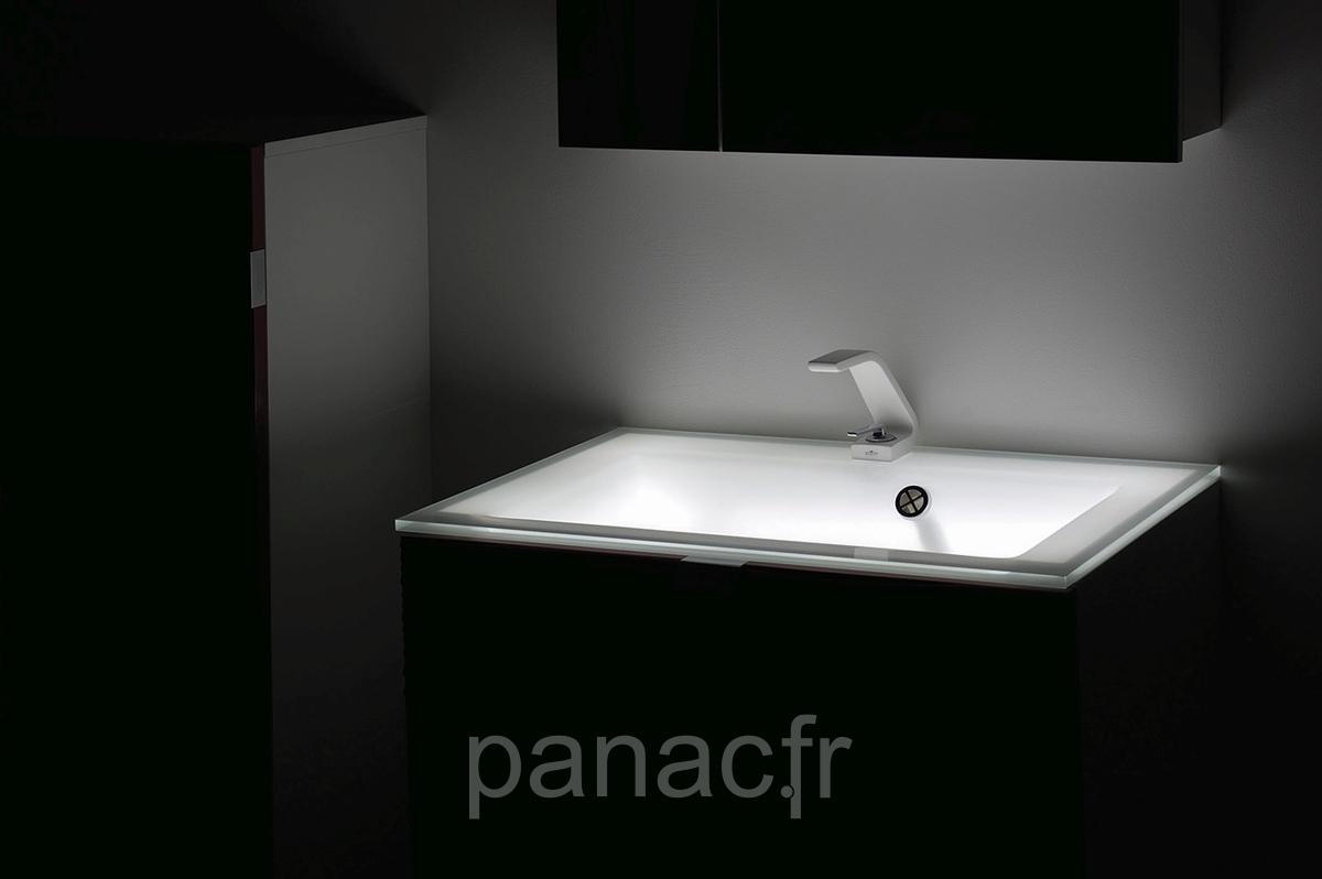 Plan vasque en verre sur mesure