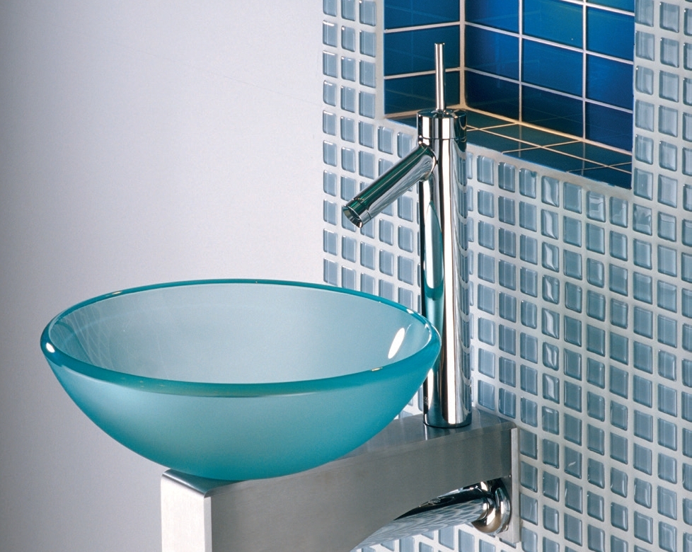 Plan vasque en verre sur mesure