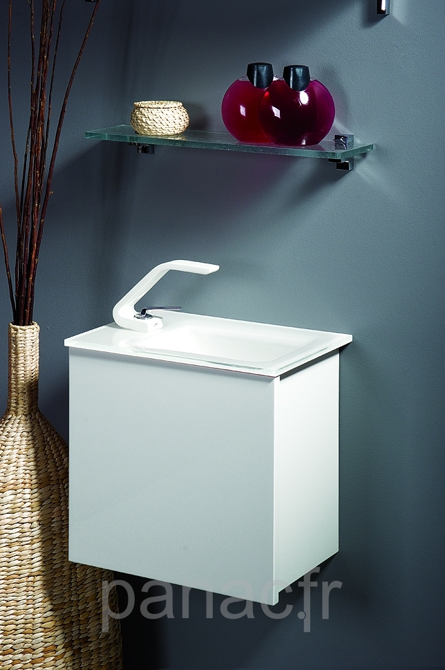 Plan vasque en verre sur mesure