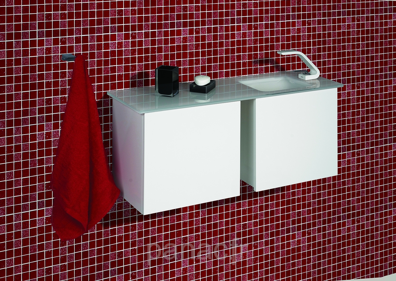 Plan vasque en verre sur mesure