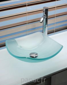 Plans vasques en verre