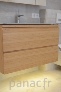 Mobilier salle de bain sur mesure en bois