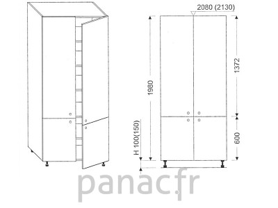 Colonne de rangement  de cuisine K-90/1980 S