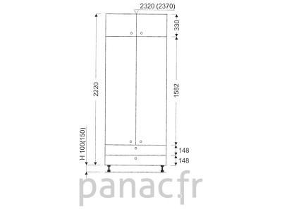 Colonne de rangement de cuisine K-90/2220 A2