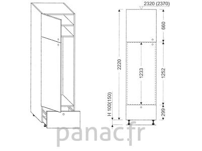 Colonne électromenager de cuisine KL-60/2220 A1 L