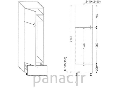 Colonne électromenager de cuisine KL-60/2340 A1 L