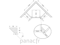 Meuble d'angle sous plaque de cuisson OP-60 NS