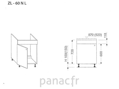 Meuble sous-évier ZL-60 NL