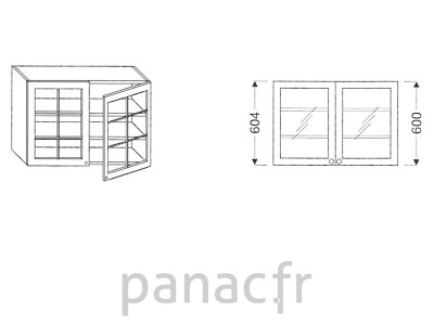 Meuble haut de cuisine G-80/604 F