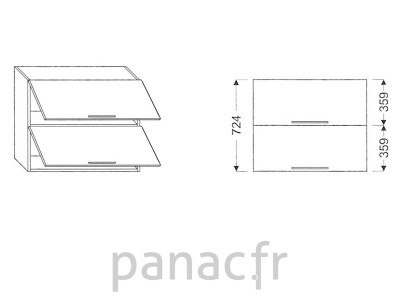 Meuble haut de cuisine G-90/724 GG