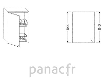 Meuble haut de cuisine G-60/844 NS L