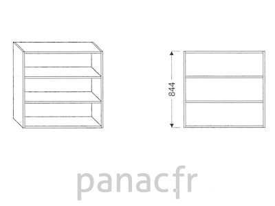 Meuble haut de cuisine ouvert G-900/844