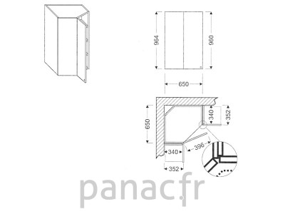 Meuble haut de cuisine GN-40/964 NL