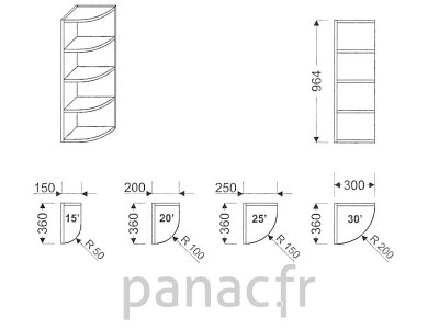 Meuble haut de cuisine GO-200/964 P