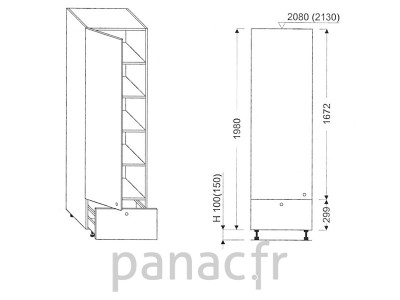 Colonne de rangement  de cuisine K-30/1980 A1 L