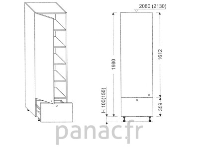 Colonne de rangement  de cuisine K-30/1980 B1 L