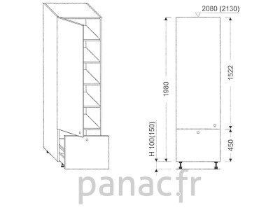 Colonne de rangement  de cuisine K-45/1980 C1 L