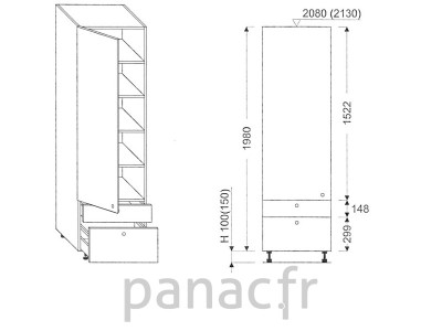 Colonne de rangement  de cuisine K-60/1980 C2 L