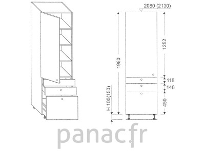 Colonne de rangement  de cuisine K-30/1980 T7 L