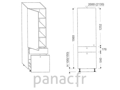 Colonne de rangement  de cuisine K-40/1980 T8 L