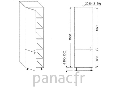 Colonne de rangement  de cuisine K-30/1980 S L