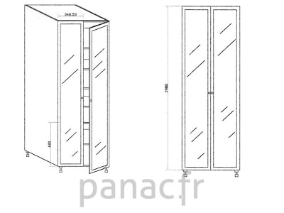 Colonne de rangement  de cuisine K-80/1980 F