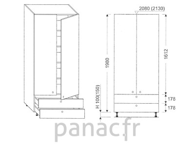 Colonne de rangement  de cuisine K-70/1980 B2