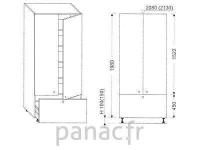 Colonne de rangement  de cuisine K-70/1980 C1