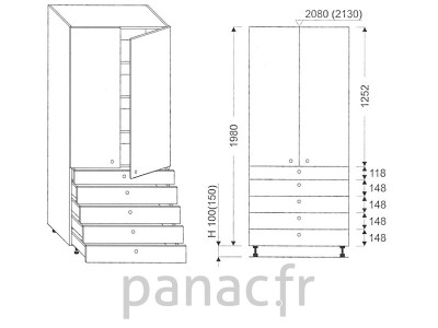 Colonne de rangement  de cuisine K-70/1980 T5