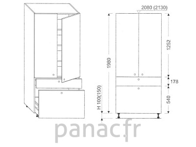 Colonne de rangement  de cuisine K-70/1980 T8