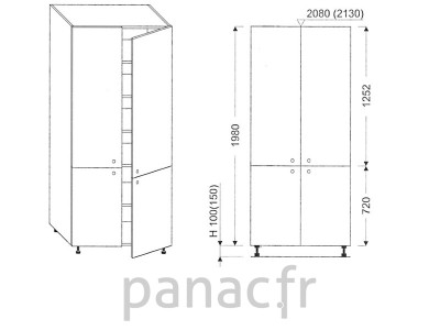 Colonne de rangement  de cuisine K-70/1980 T