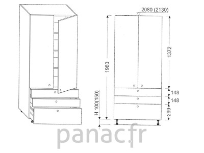 Colonne de rangement  de cuisine K-70/1980 S3