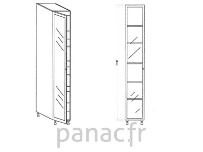 Colonne de rangement de cuisine K-40/2100 F L/P