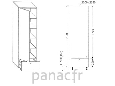 Colonne de rangement de cuisine K-40/2100 A1 L