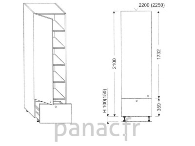 Colonne de rangement de cuisine K-30/2100 B1 L