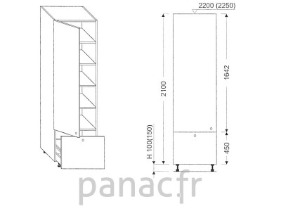 Colonne de rangement de cuisine K-30/2100 C1 L