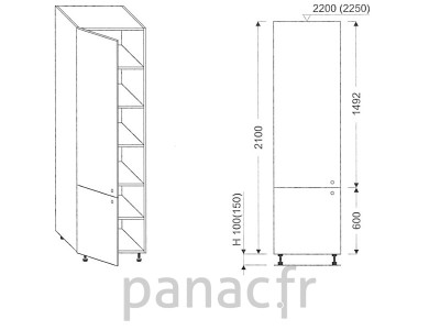 Colonne de rangement de cuisine K-50/2100 S L