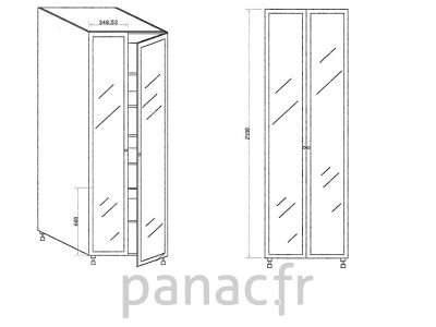 Colonne de rangement de cuisine K-80/2100 F